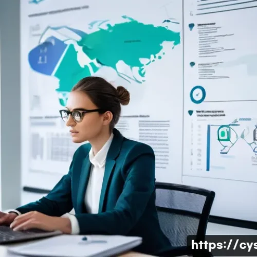 Home 27 사이버보안 실무 워크샵 준비하기 - **Prompt:** A young professional, gender-neutral, in their late 20s to early 30s, is seated at a mod...